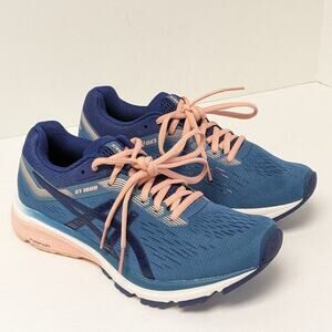 Asics GT-1000 7 Running Shoes, Azure/Blue Print, Womens 7 M